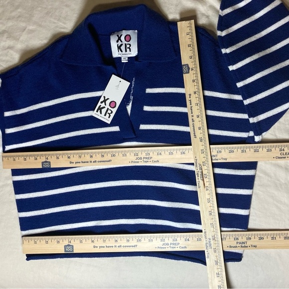 Kerri Rosenthal Radiant Heart Sweater in Blue and White Stripes | Anthropologie - Picture 6 of 10